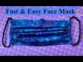 Face Mask With Elastic & Nose Wire | DIY Face Mask | Fast & Easy Face Mask.