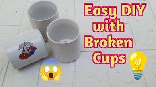 How to Recycle Waste Tea Cups☕🍵 || Home Decor ideas ||DIY.