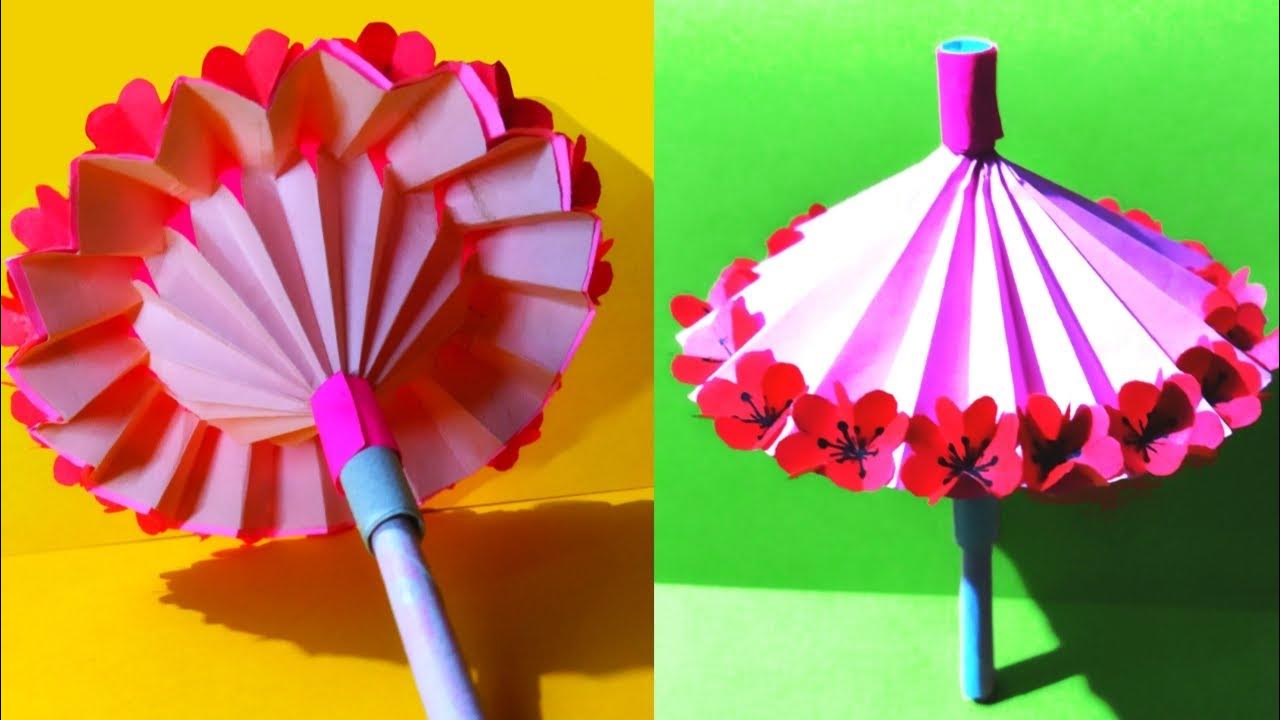 How to make paper Umbrella at home DIY Paper umbrella that open and