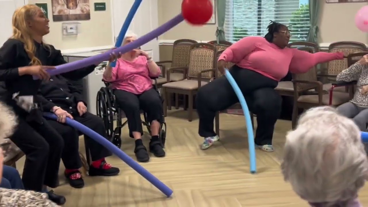 Exercise Fun with our Transitional Memory Care Residents