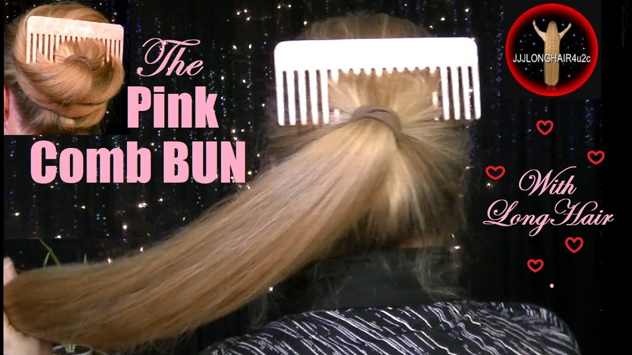 Need a comb? Take it with you! The Pink Comb BUN🌸 with Long Hair