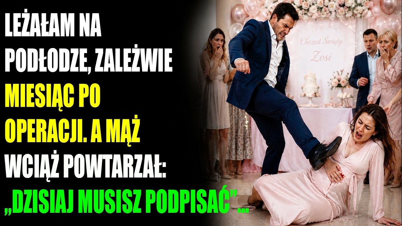 Miesiąc po cesarskim cięciu, na przyjęciu z okazji pierwszego miesiąca naszego synka, mąż położył przede mną dokoment bankowy dotyczący mojego mieszkania po dziadkach i powiedział: „Podpisz i...