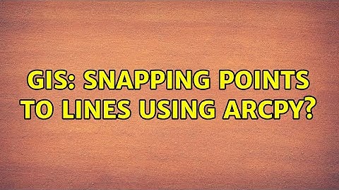 GIS: Snapping points to lines using ArcPy?