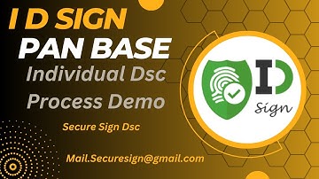 ID Sign - Pan Base Individual Dsc Process Demo Video || Secure Sign DSC ||