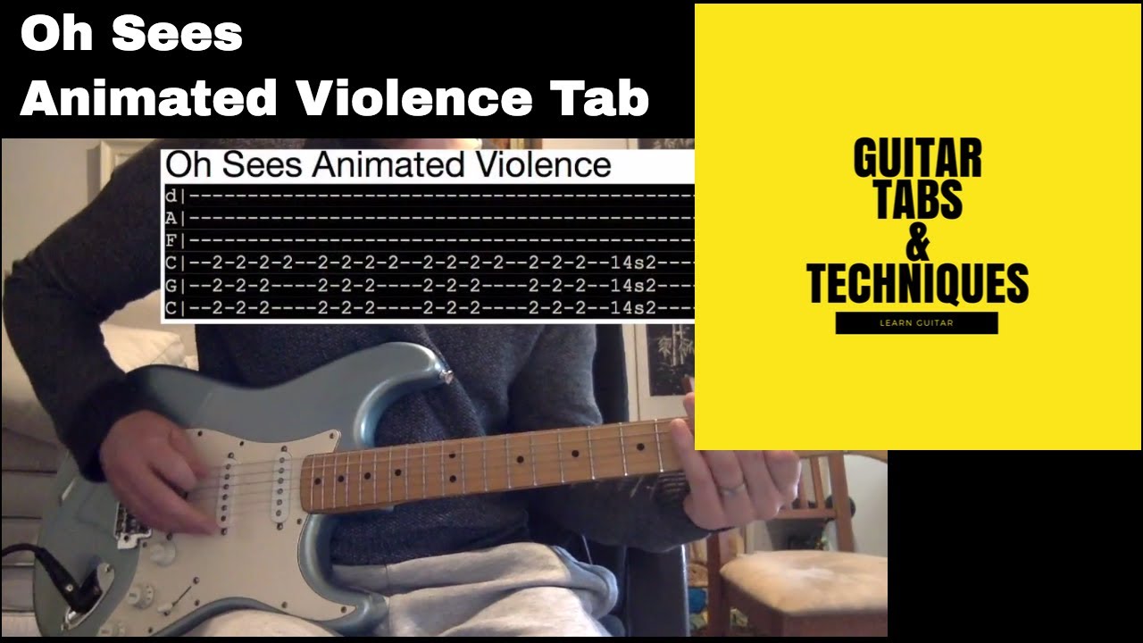 Oh Sees Animated Violence Guitar Lesson Tutorial with Tabs Orc - YouTube