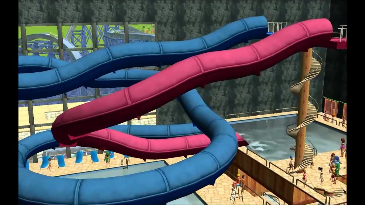 RCT3 - Luna Park: Indoor Water Slides - YouTube