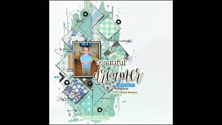 Scrapbook Process Video #451 - Using my Scraps - Episode 5 - triangles and squares