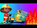 Trucktle and Dan put down a fire | AnimaCars - Rescue Team | Trucks Videos for Children