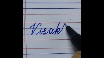 Visakha beautiful name write in cursive writing | cursive writing | cursive writing kaise likhe |