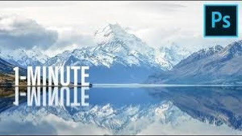 1-Minute Photoshop - How to Create Reflection I Talha Thanvi Official