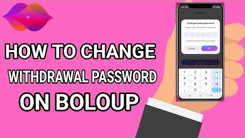 How to Reset Withdrawal Password on Boloup| Change Password on Boloup 