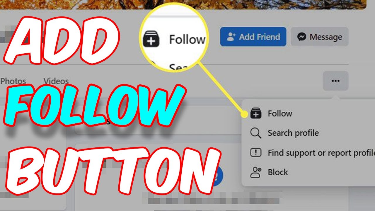 How To Add the Follow Button on Facebook Profile (2024 Guide!) - YouTube