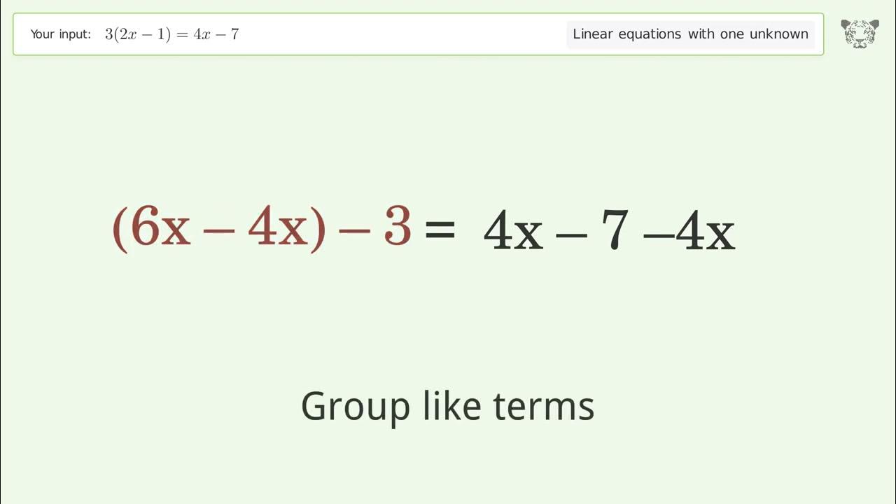 linear-equation-with-one-unknown-solve-3-2x-1-4x-7-step-by-step