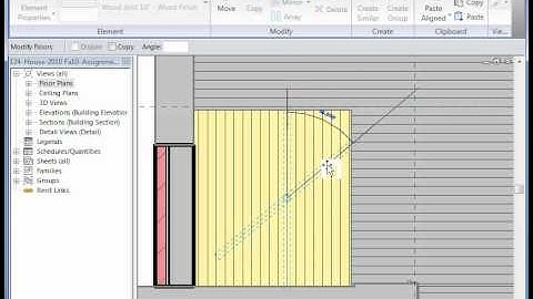 Using Revit Architecture 2010: How to rotate and align a wood floor pattern.