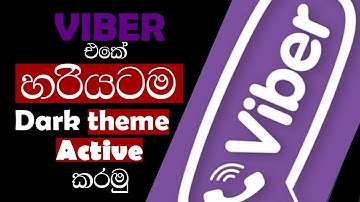 How to enable dark theme in viber