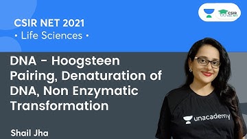 DNA - Hoogsteen Pairing, Denaturation of DNA, Non Enzymatic Transformation | CSIR Life Science