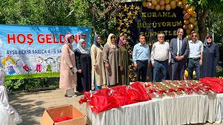 Ayşe - Bekir Sarıca 4 - 6 Yaş Kur’an Kursu’ndan Anlamlı Yıl Sonu Programı.