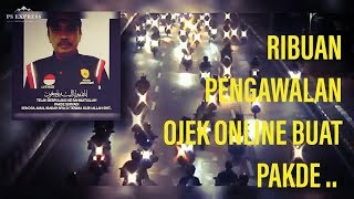 Solidaritas Ribuan Driver Ojek Online Gojek dan Grab mengawal jenazah rekannya ke pemakaman. Terharu