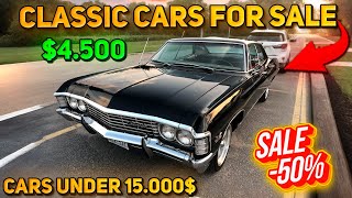 20 Flawless Classic Cars Under $15,000 Available on Craigslist Marketplace! Cheap Classic Cars!