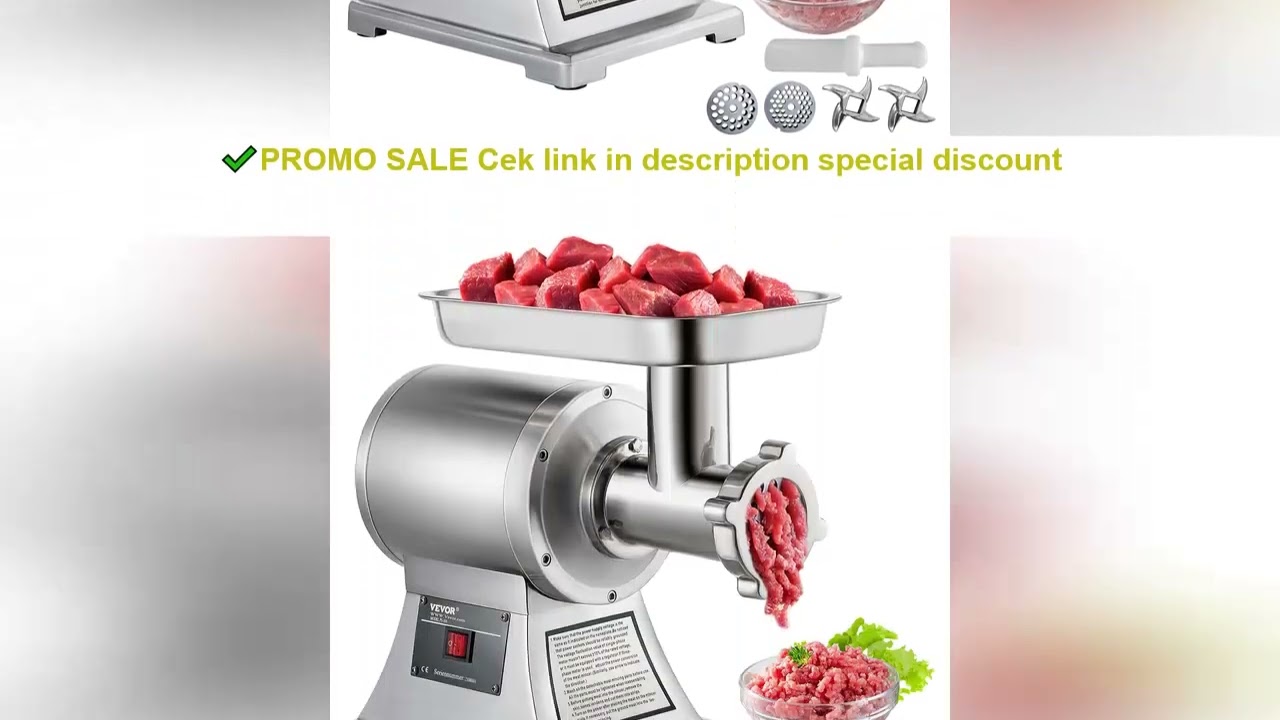 SucceBuy 1100W Electric Meat Mincer Mini Portable Chopper Blender Food Processors Grinder Tools Crus