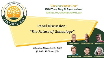 WikiTree Day: The Future of Genealogy Discussion Panel II