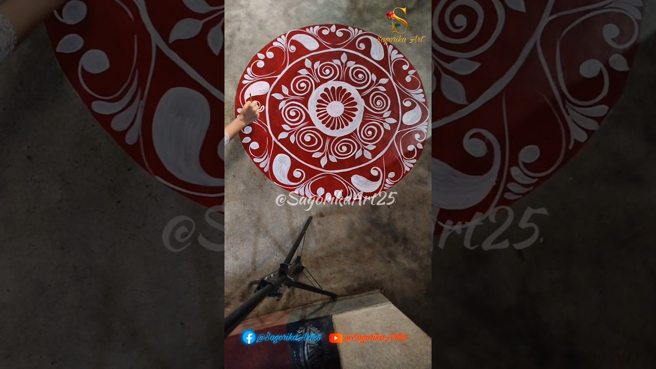 #Diwalispecial alpona design using fabric colour #diwalialpona  #diwalirangoli #diwali2024 #diwali