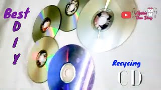CDs and DVDs Recycling | How To Recycle Your Old CDs Into Useful Stuff | Best out of Waste 😍