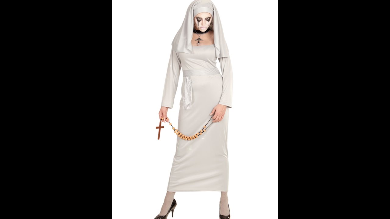 Da Donna con Spettrale Suora Halloween Costume Vestito XS