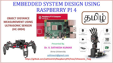 Object distance measurement using HC-SR04 Ultrasonic Sensor connected with Raspberry Pi 4 - Tamil