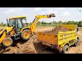 JCP and Truck videos | Truck fully loaded mud by JCB 3DX Machine