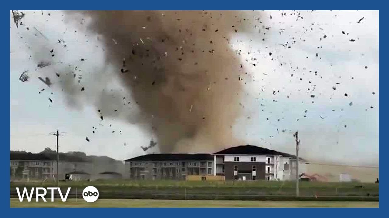 Tornado in Johnson County, Indiana captured on video YouTube