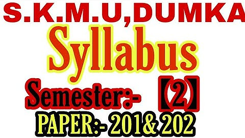 Syllabus of Semester 2 SKMU,DUMKA ENGLISH HONOURS