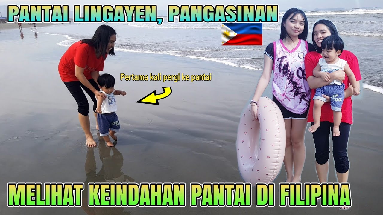MELIHAT KEINDAHAN PANTAI DI FILIPINA, PANTAI NYA BERSIH BANGET, PANTAI LINGAYEN PANGASINAN 🇵🇭