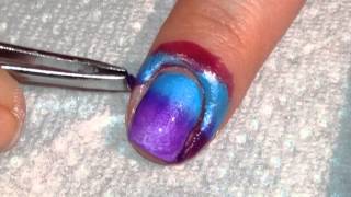 Gradient/ombré and polka dot nails using liquid palisade