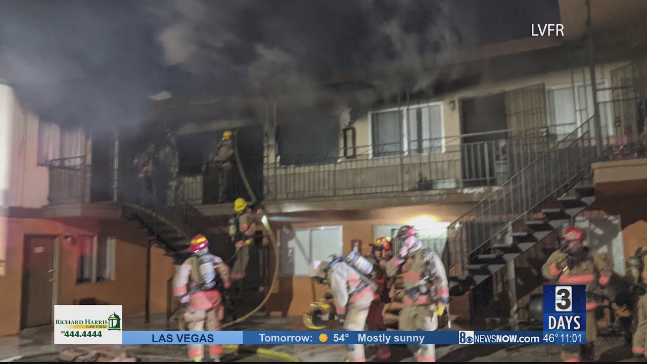24 people displaced in fire at apartment building near Valley View and ...
