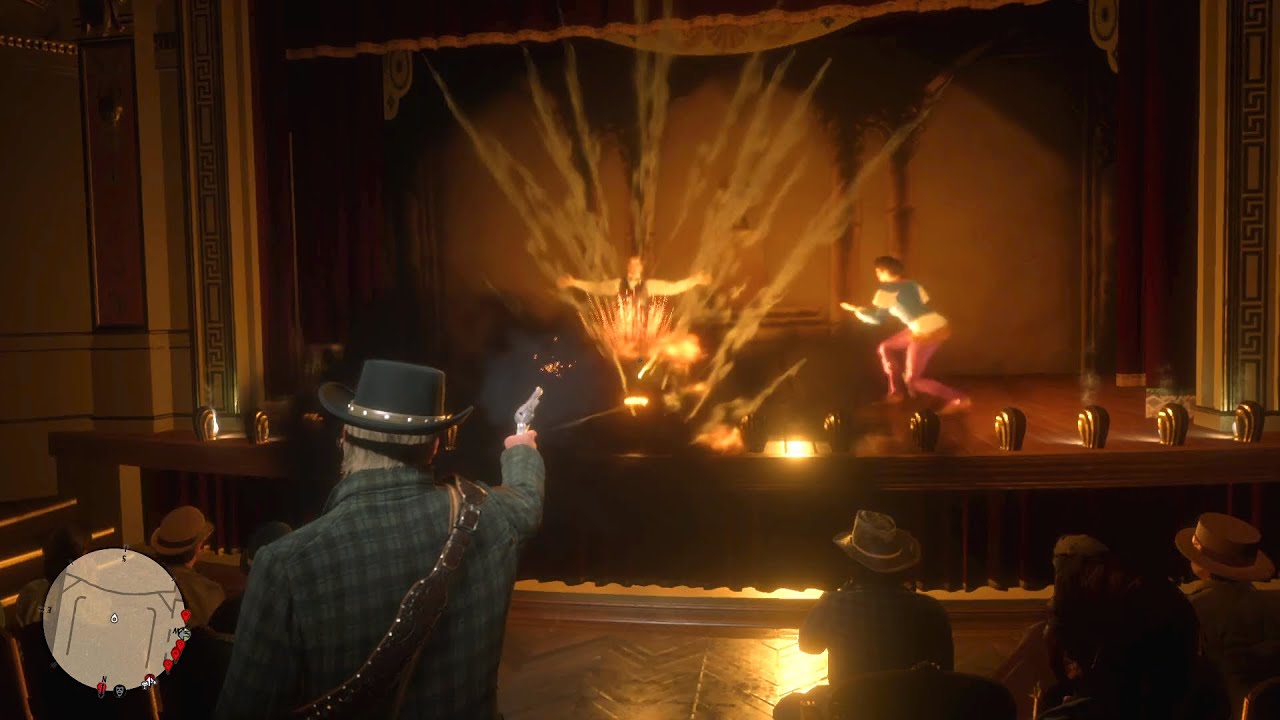 RDR2 - What if you put 100 dynamites under the Wizard's feet - YouTube