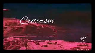 Destructive and Constructive Criticism
