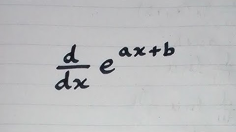 Derivative of e^(ax+b) || Differentiation of Exponential Function