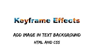 How to Add Image in Text Background Using HTML CSS Only