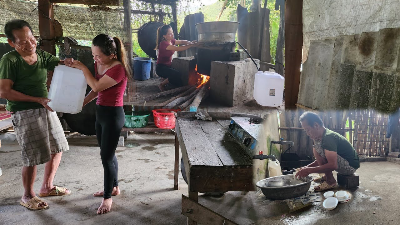 Kimchi helps his father brew wine to prepare for the traditional holiday of the mountain people