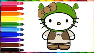 How to draw Hello kitty for kids/Easy Drawing Painting Coloring Hello kitty #hellokittydrawing#draw