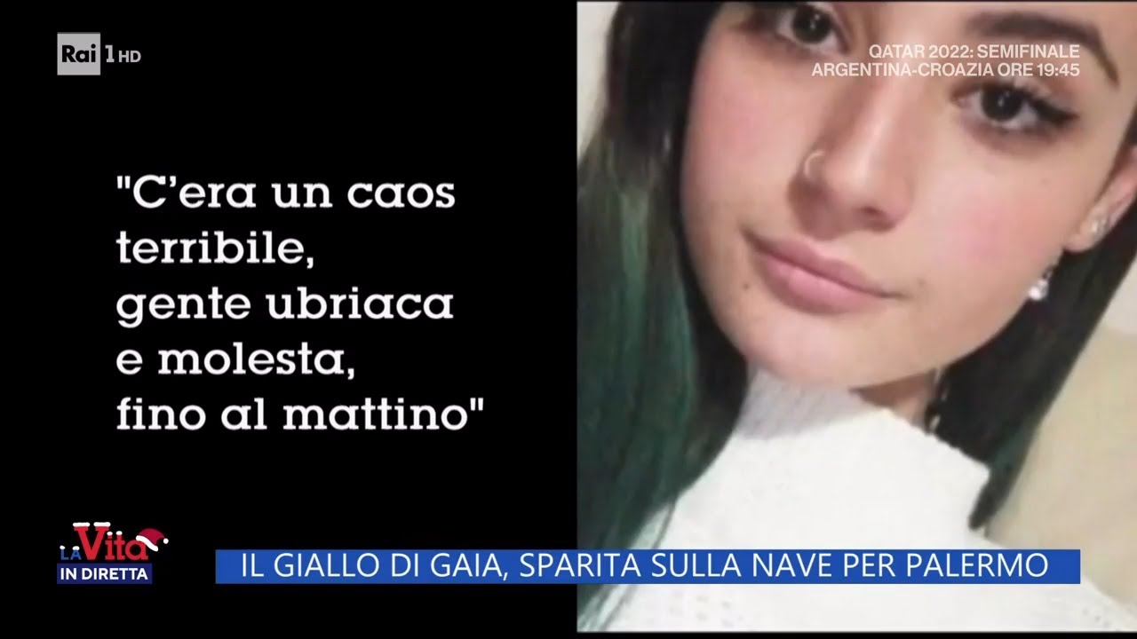 Il giallo di Gaia, sparita sulla nave per Palermo - La Vita in diretta 13/12/2022