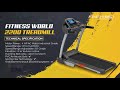 Fitness world 2200 treadmill demonstration