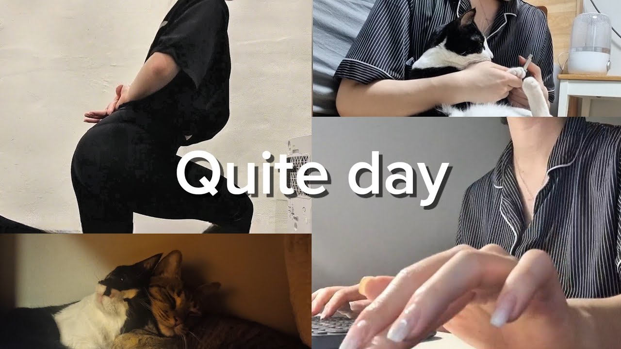 프리랜서&고양이 네 마리 집사 브이로그 | 떡국이랑 두쫀쿠 만들고 | 운동하고 일하는 영상!