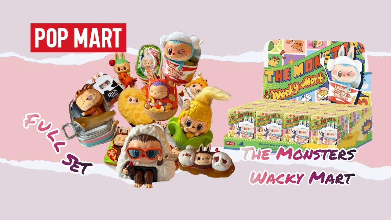 POP MART The Monsters: Wacky Mart🍤🍙Full Set | Labubu | No
