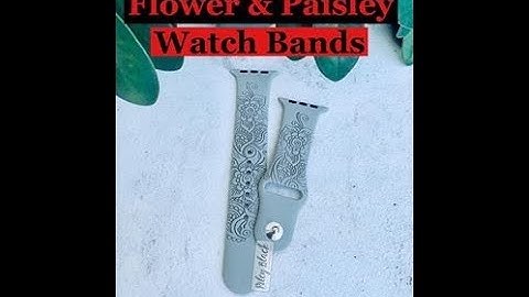 Procreate Time Lapse  Flower and Paisley watch band design engraved with Glowforge