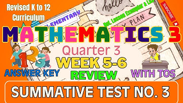 MATH 3 Q3 Summative Test No  3