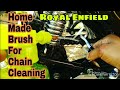 How to clean and smooth the chain of Royal Enfield with a brush made at home || Mehra Riderzz||DIY||