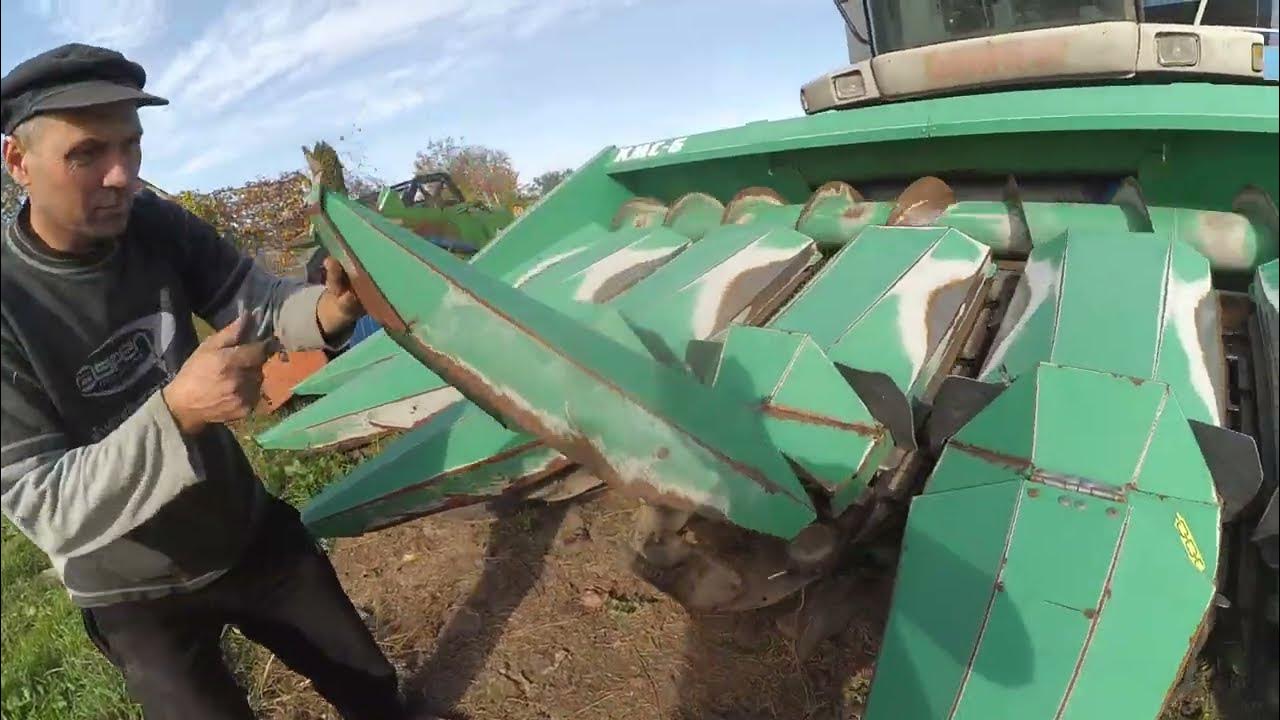 комбайн дніпро 350 кукурузяна жатка кмс 6 частина 2 - YouTube