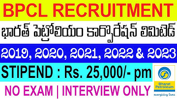 BPCL Apprenticeship 2023 | BPCL Recruitment 2023 Apply Online | BPCL Apprentice Vacancy 2023 Telugu